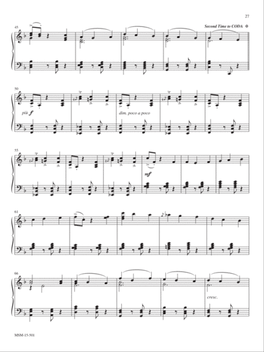 Love Has Come (Bring a Torch, Jeannette, Isabella) Piano Solo scores gallery preview page 3