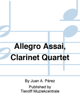 Book cover for Allegro Assai, Clarinet Quartet