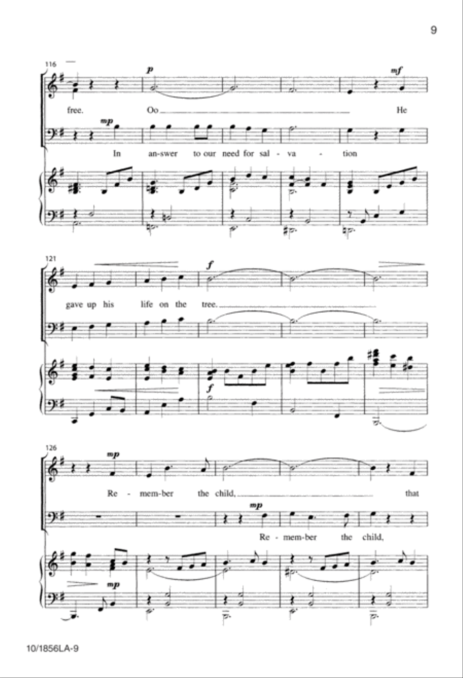 Remember the Child 4-Part scores gallery preview page 9