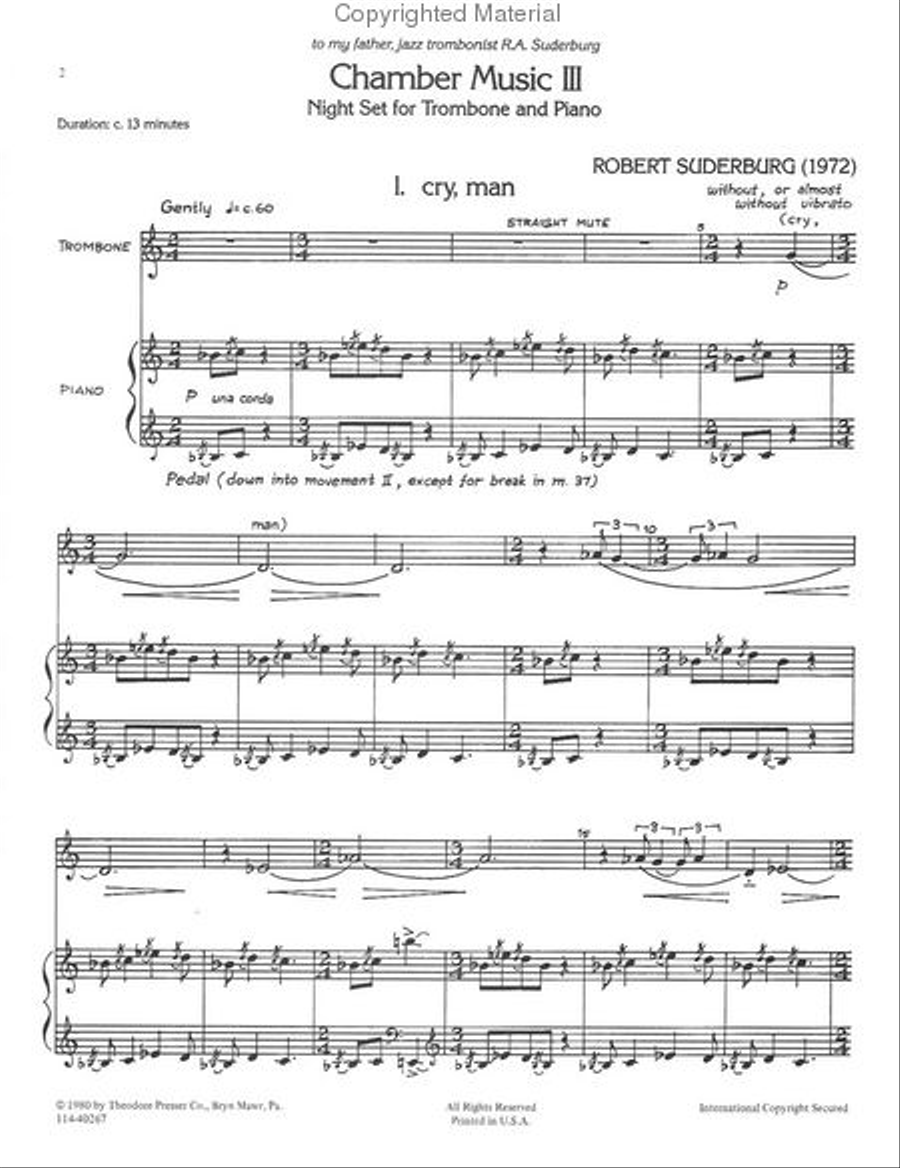 Chamber Music III Chamber Music scores gallery preview page 2