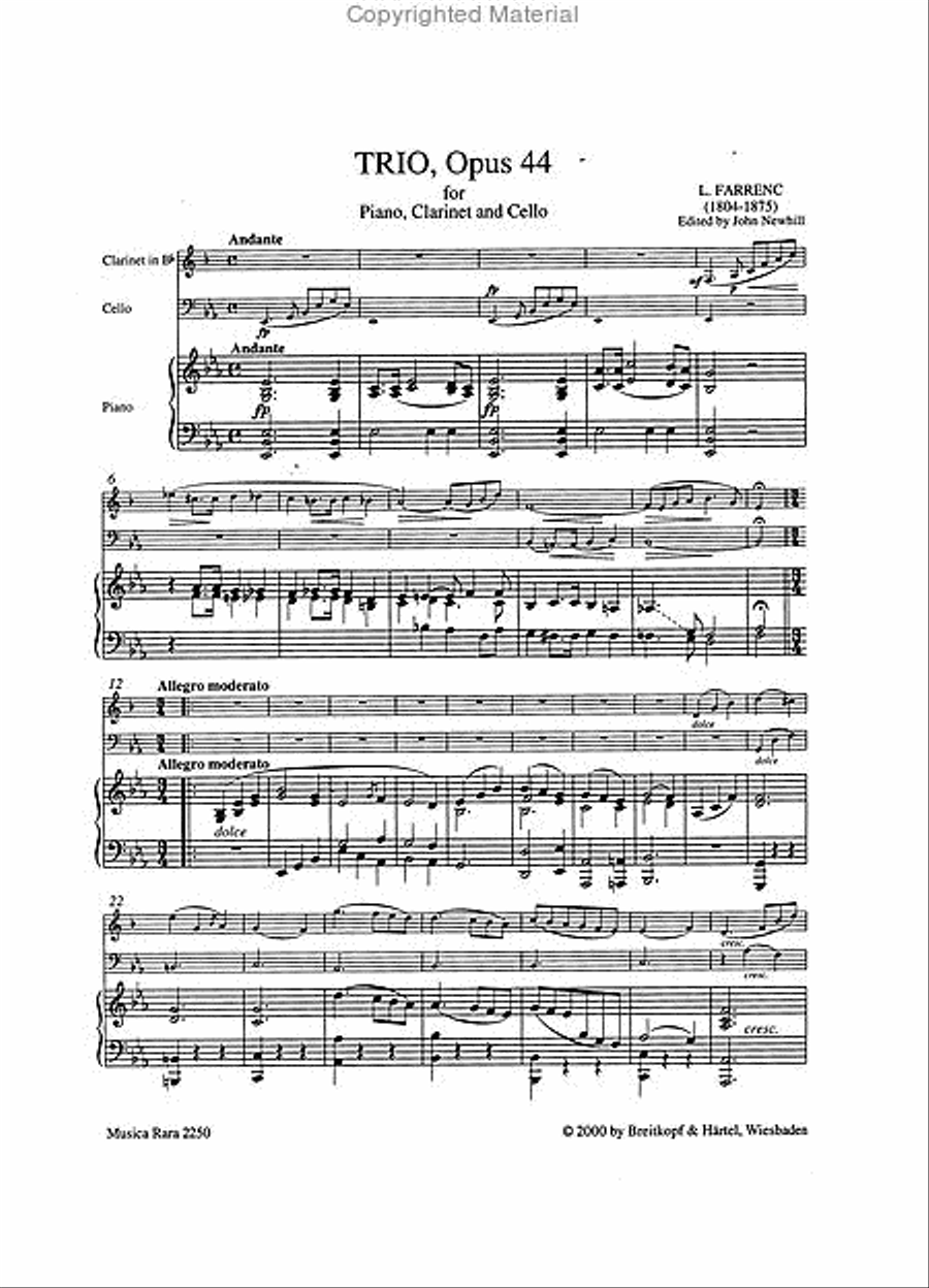 Trio in E flat major Op. 44 Piano scores gallery preview page 2