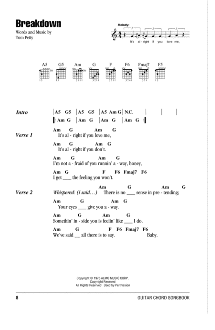Breakdown Acoustic Guitar scores gallery preview page 1