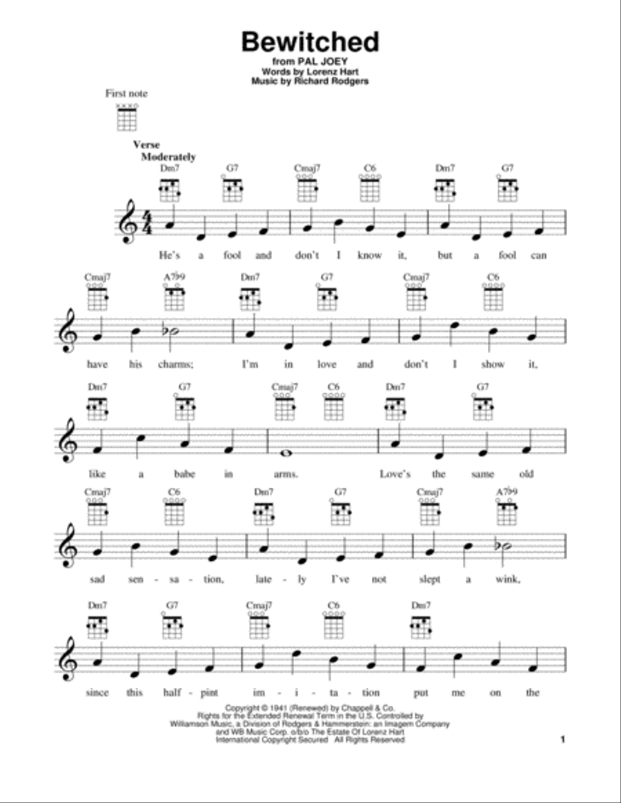 Bewitched Ukulele scores gallery preview page 1