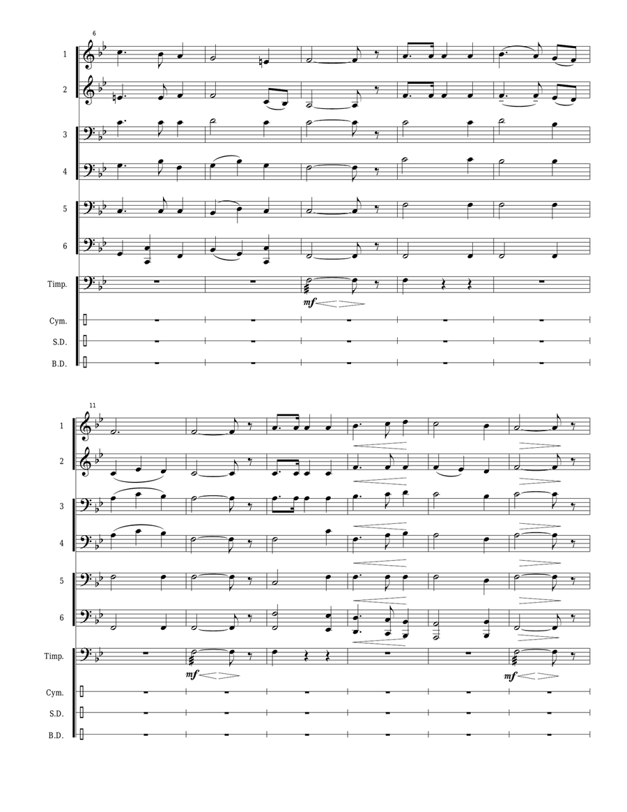 Switzerland National Anthem: Schweizer Psalm Large Ensemble scores gallery preview page 5