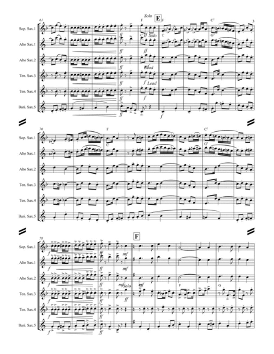 In Heaven There Is No Beer Saxophone Quintet scores gallery preview page 4