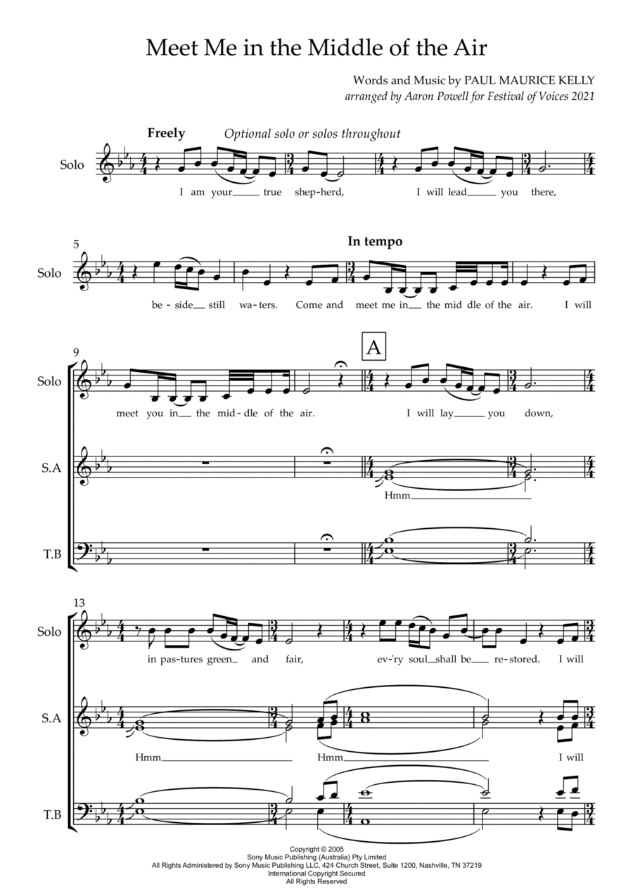 Meet Me In The Middle Of The Air 4-Part scores gallery preview page 1