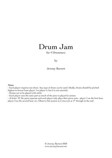 Drum Jam (for 4 Drummers) image number null