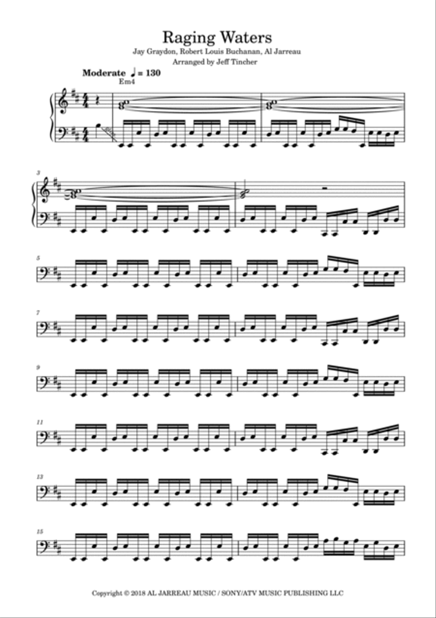 Raging Waters Piano, Vocal, Guitar scores gallery preview page 2