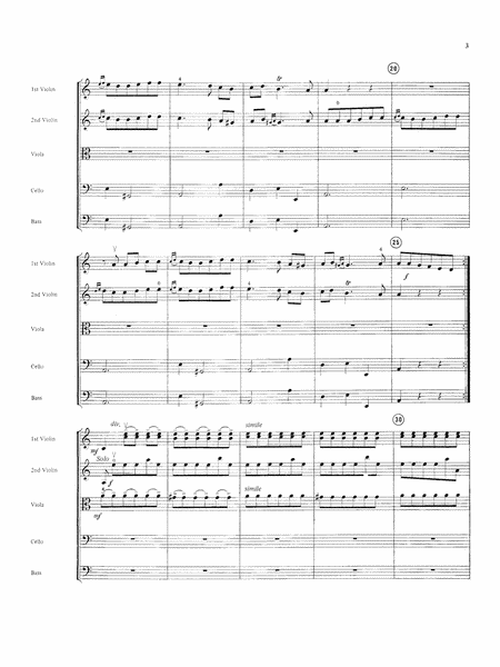 Double Concerto for String Orchestra from Concerto for Two Violins in A Minor: Score