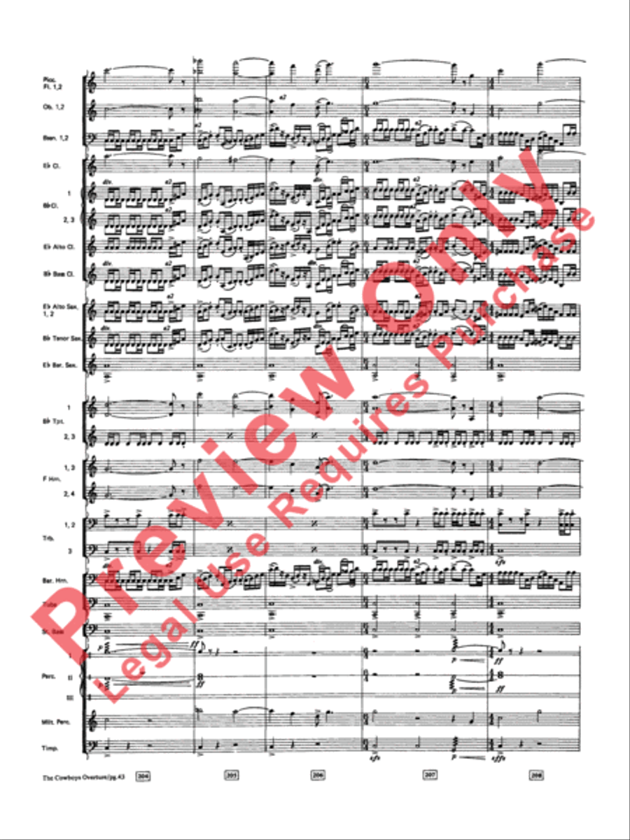 The Cowboys Concert Band scores gallery preview page 44