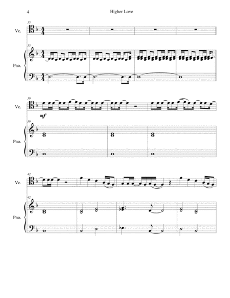 Higher Love String Duet scores gallery preview page 4
