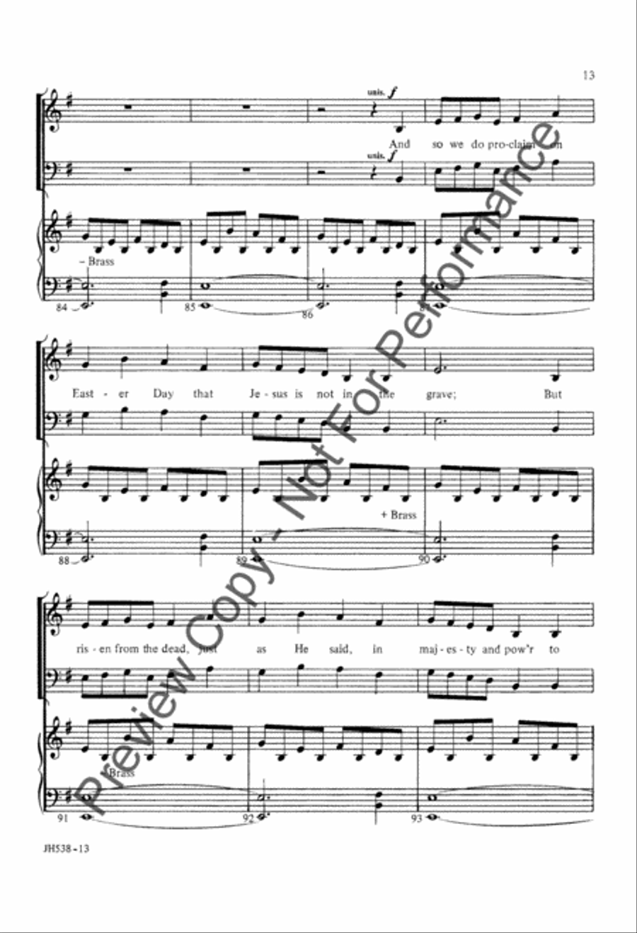 He Is Not Here! 4-Part scores gallery preview page 13