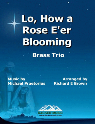 Book cover for Lo, How a Rose E're Blooming - Brass Trio