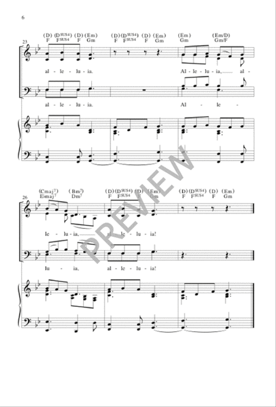 Easter Alleluia Easter Alleluia 4-Part scores gallery preview page 6