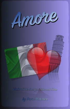 Book cover for Amore, (Italian for Love), Flute and Oboe Duet