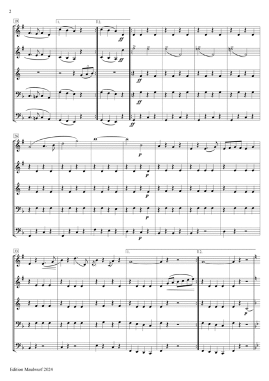 Hail to the Spirit of Liberty Brass Quintet scores gallery preview page 2