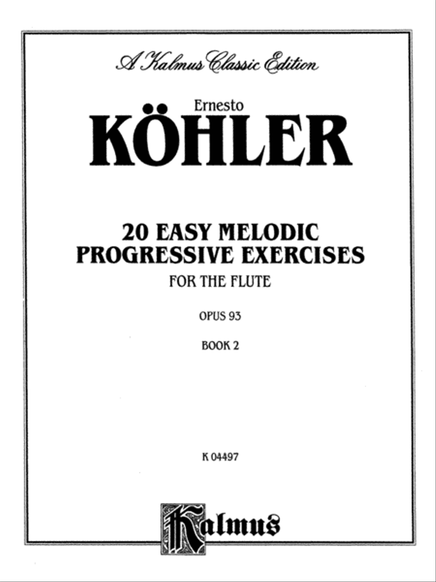 Twenty Easy Melodic Progressive Exercises, Op. 93, Volume 2 Flute scores gallery preview page 2