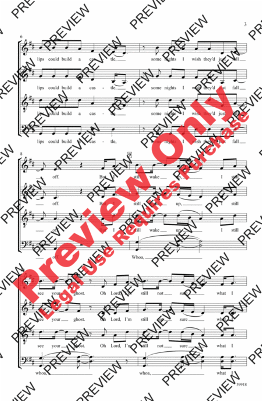 Some Nights 4-Part scores gallery preview page 3