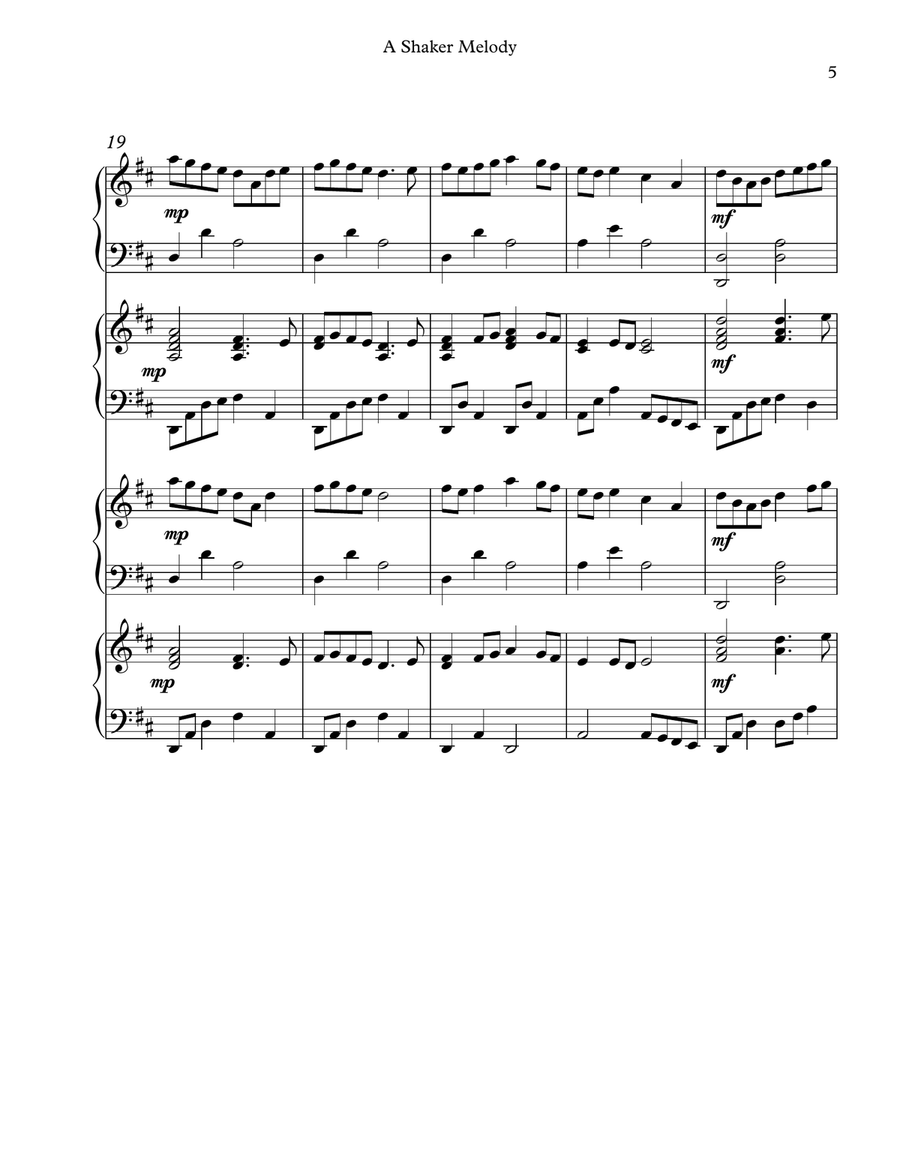 A Shaker Melody - Conductor Score Small Ensemble scores gallery preview page 5