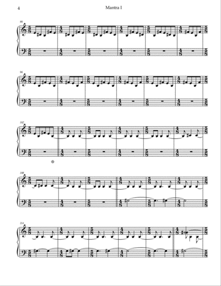 Mantra 1 for piano Piano Solo scores gallery preview page 4