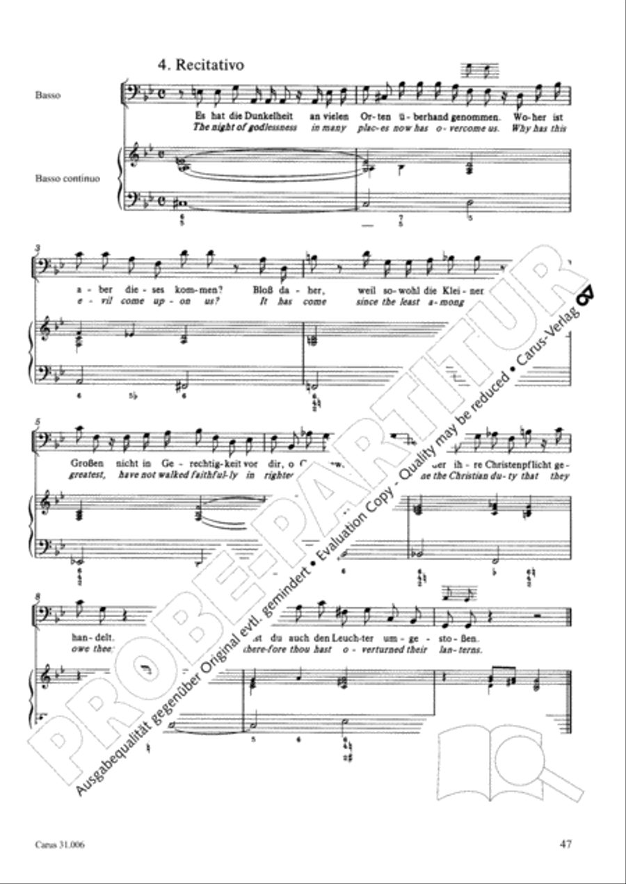 Stay with us, for it draws on toward evening (Bleib bei uns, denn es will Abend werden) 4-Part scores gallery preview page 48