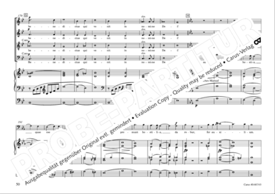 Missa sacra C Minor 4-Part scores gallery preview page 51
