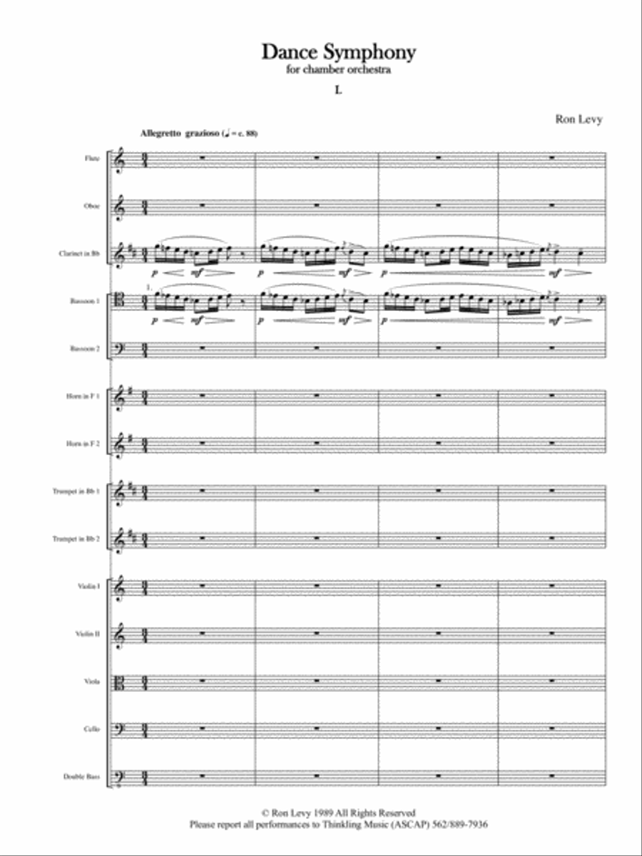 DANCE SYMPHONY - Score Only Chamber Orchestra scores gallery preview page 5
