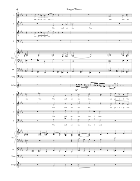 Song of Moses (Director score and Instrument parts) image number null