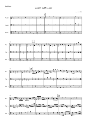 Canon (Johann Pachelbel) for Viola Trio in G Major