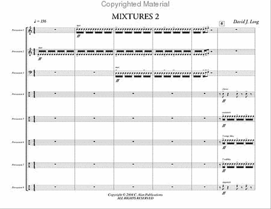 Mixtures Percussion Ensemble scores gallery preview page 2