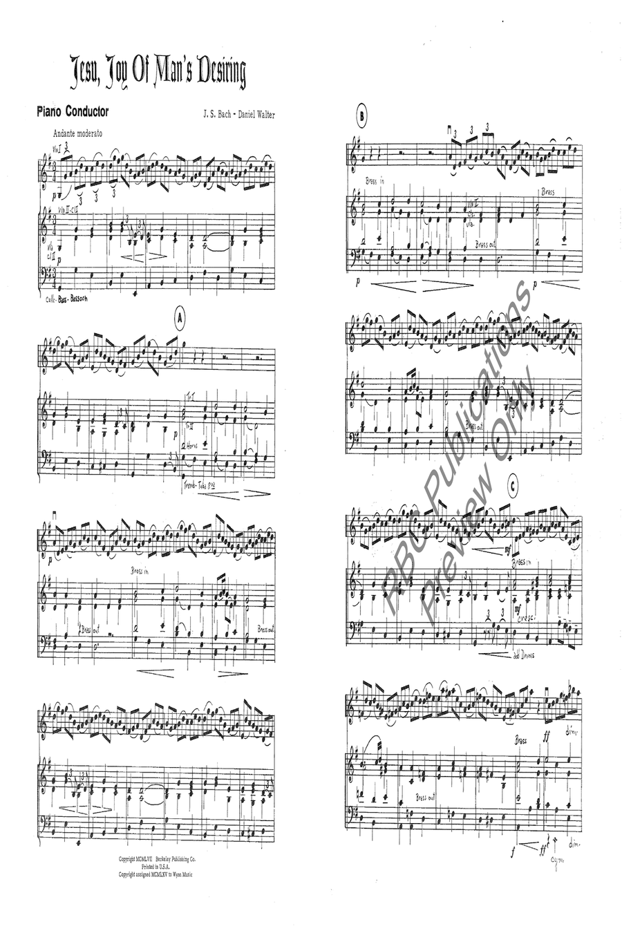 Jesu, Joy Of Man's Desiring Full Orchestra scores gallery preview page 4