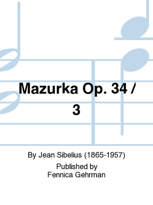 Book cover for Mazurka Op. 34 / 3