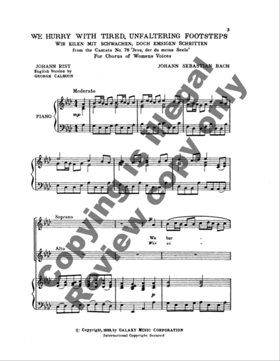 Wir eilen mit schwachen, doch emsigen Schritten (We Hurry with Tired, Unfaltering Footsteps) SA scores gallery preview page 10