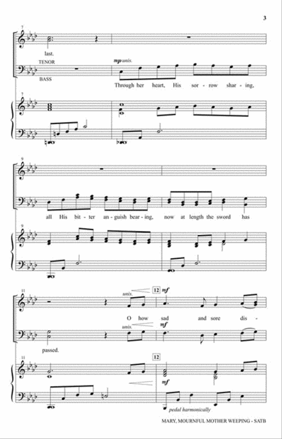 Mary, Mournful Mother Weeping 4-Part scores gallery preview page 3