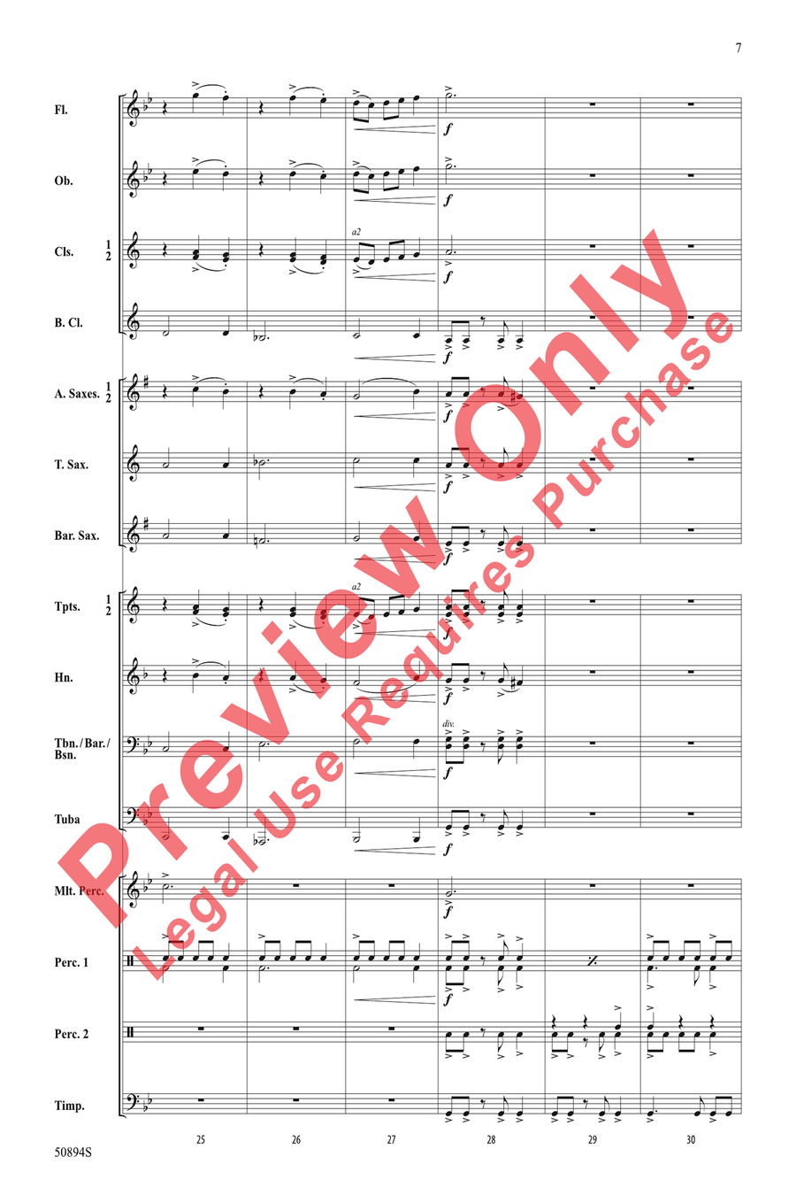 Pirate Kings from the East Concert Band scores gallery preview page 7