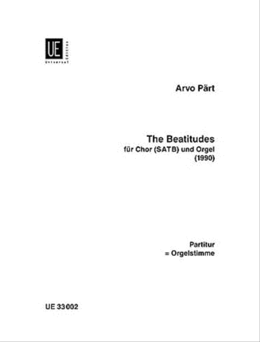 The Beatitudes 4-Part scores gallery preview page 1