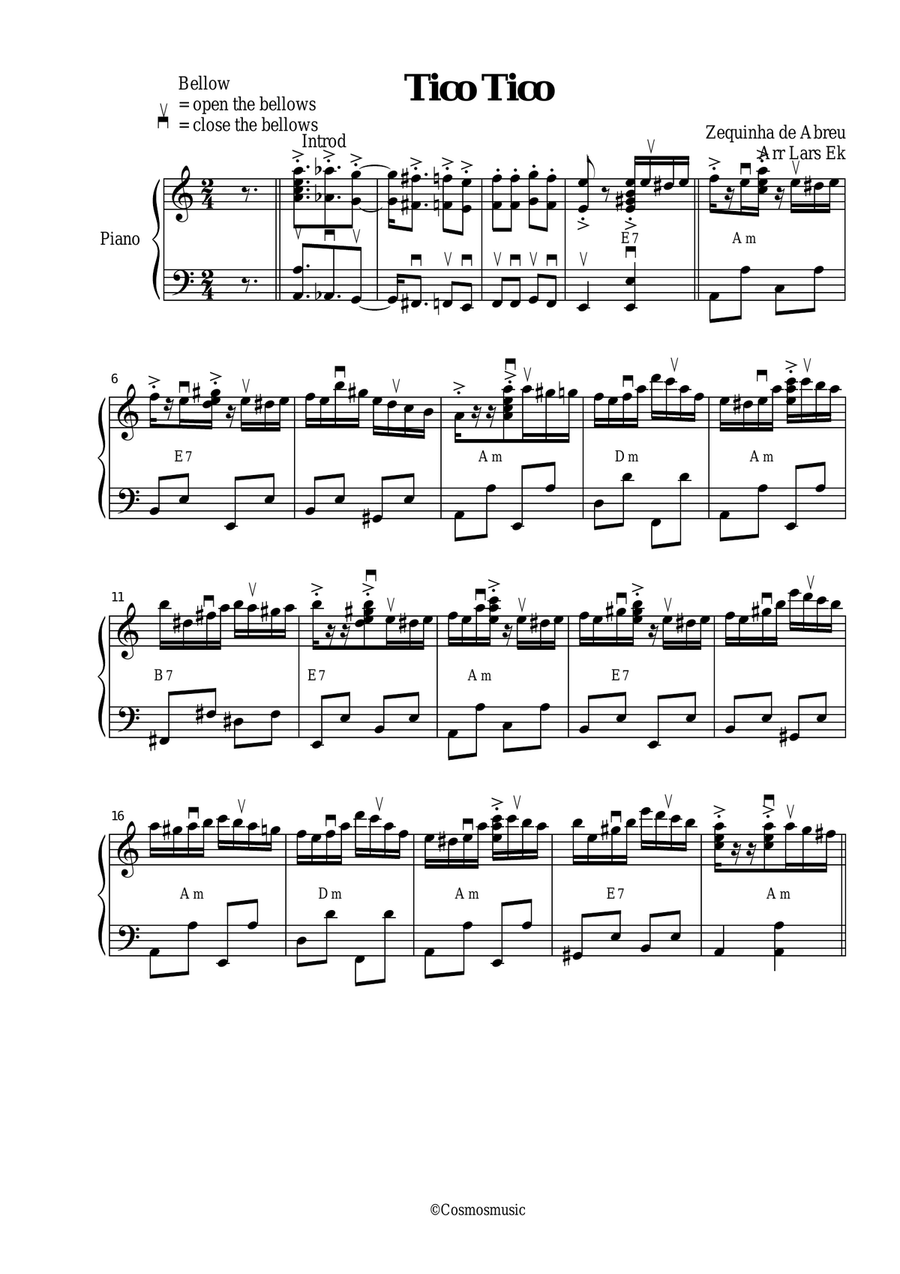 TICO TICO TICO TICO Accordion scores gallery preview page 1