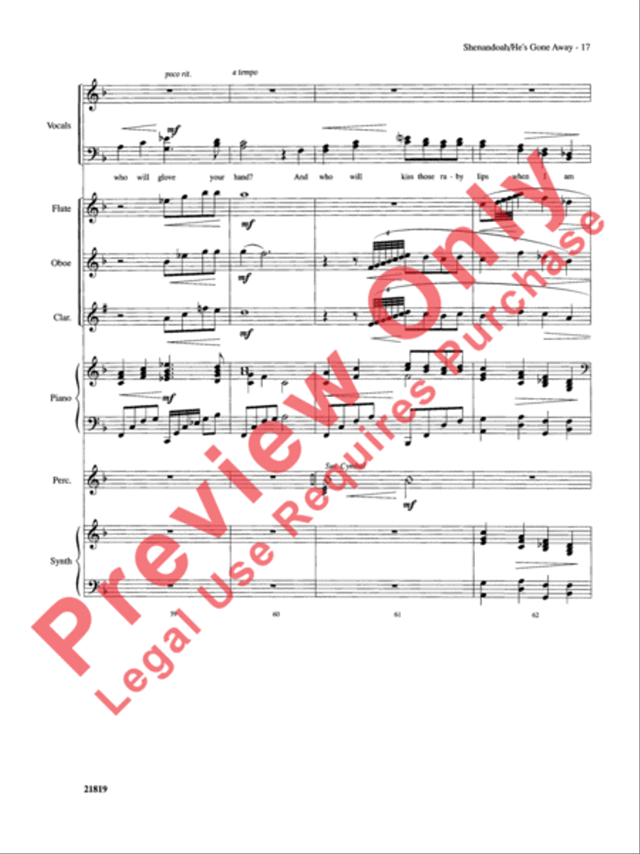 Shenandoah / He's Gone Away Choir scores gallery preview page 18