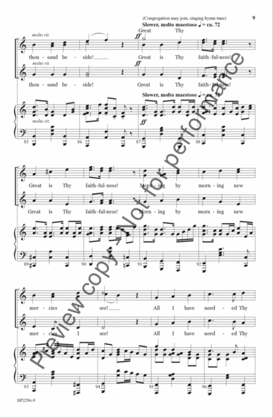 Great Is Thy Faithfulness - Forrest - SSAA SSAA scores gallery preview page 10