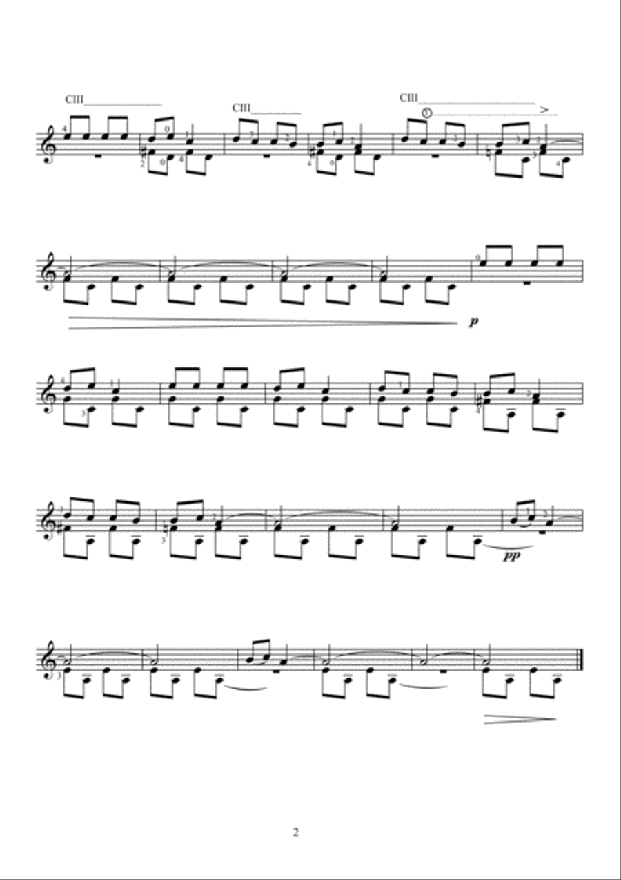 Hungarian and Slovak Folk Songs and Dances Classical Guitar scores gallery preview page 2