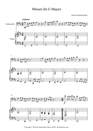 Book cover for Minuet (In G Major) - Johann Sebastian Bach (Cello + Piano)