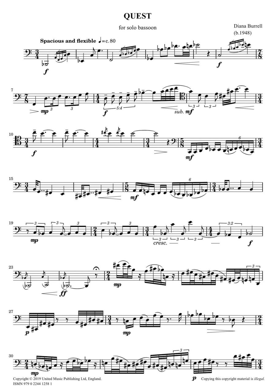 Quest Bassoon Solo scores gallery preview page 1