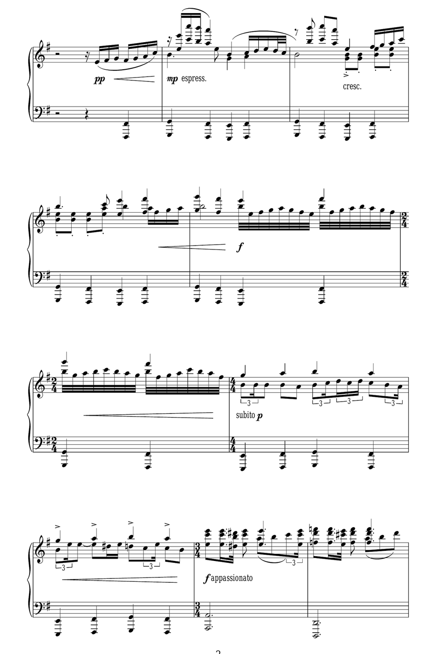Van Den Budenmayer Concerto In E Minor (from La Double Vie De Veronique) Piano Solo scores gallery preview page 2