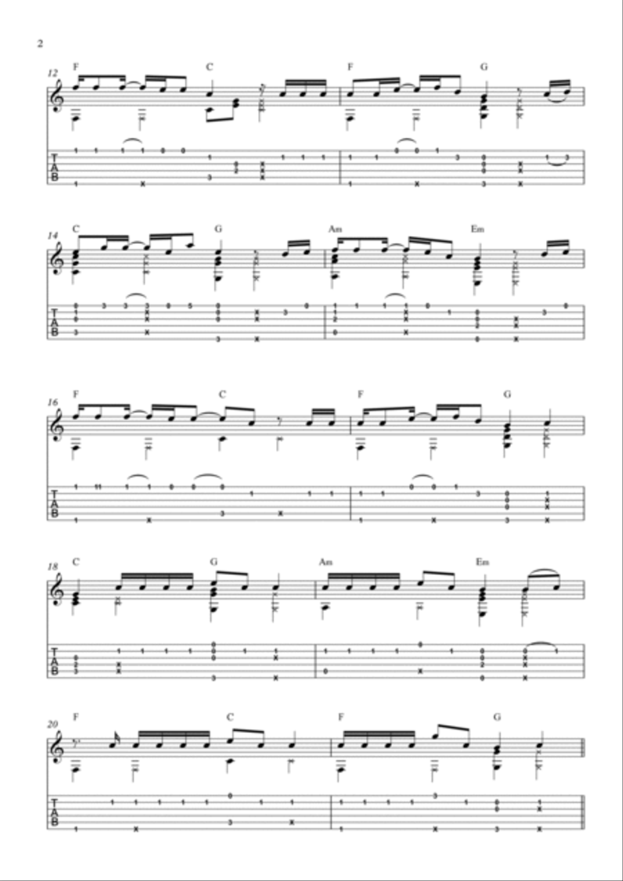 Memories Electric Guitar scores gallery preview page 2