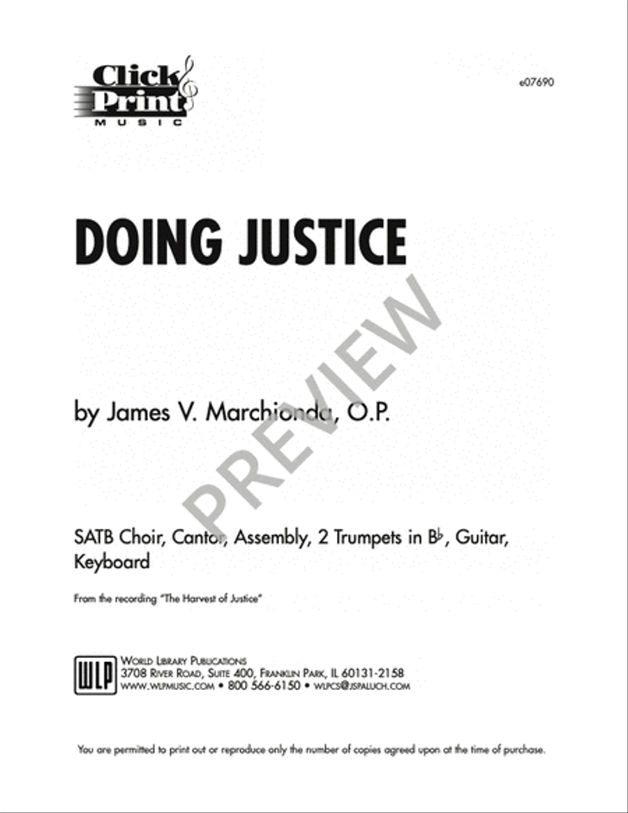 Doing Justice 4-Part scores gallery preview page 3