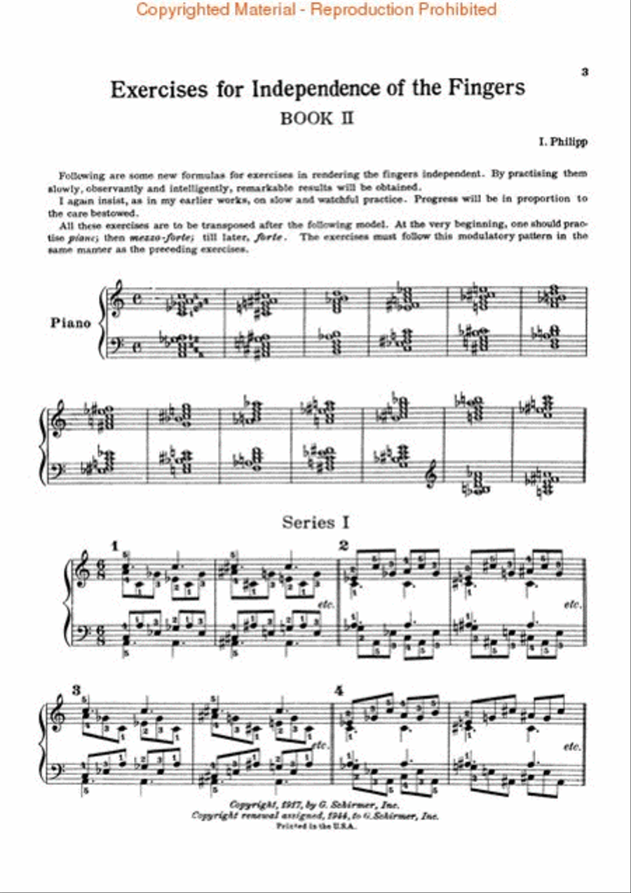Exercises for Independence of Fingers – Book 2 Piano Method scores gallery preview page 2