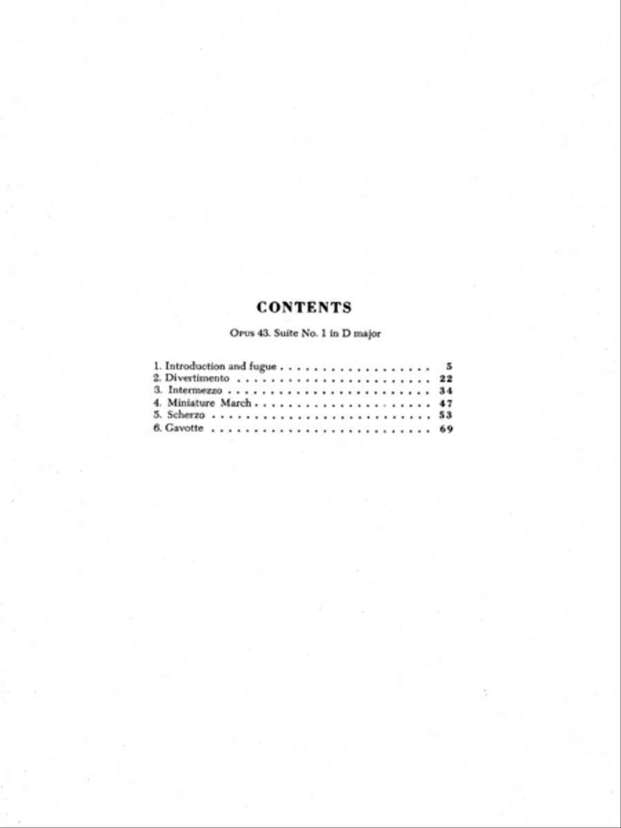 Suite No. 1 in D Major, Op. 43 Small Ensemble scores gallery preview page 3