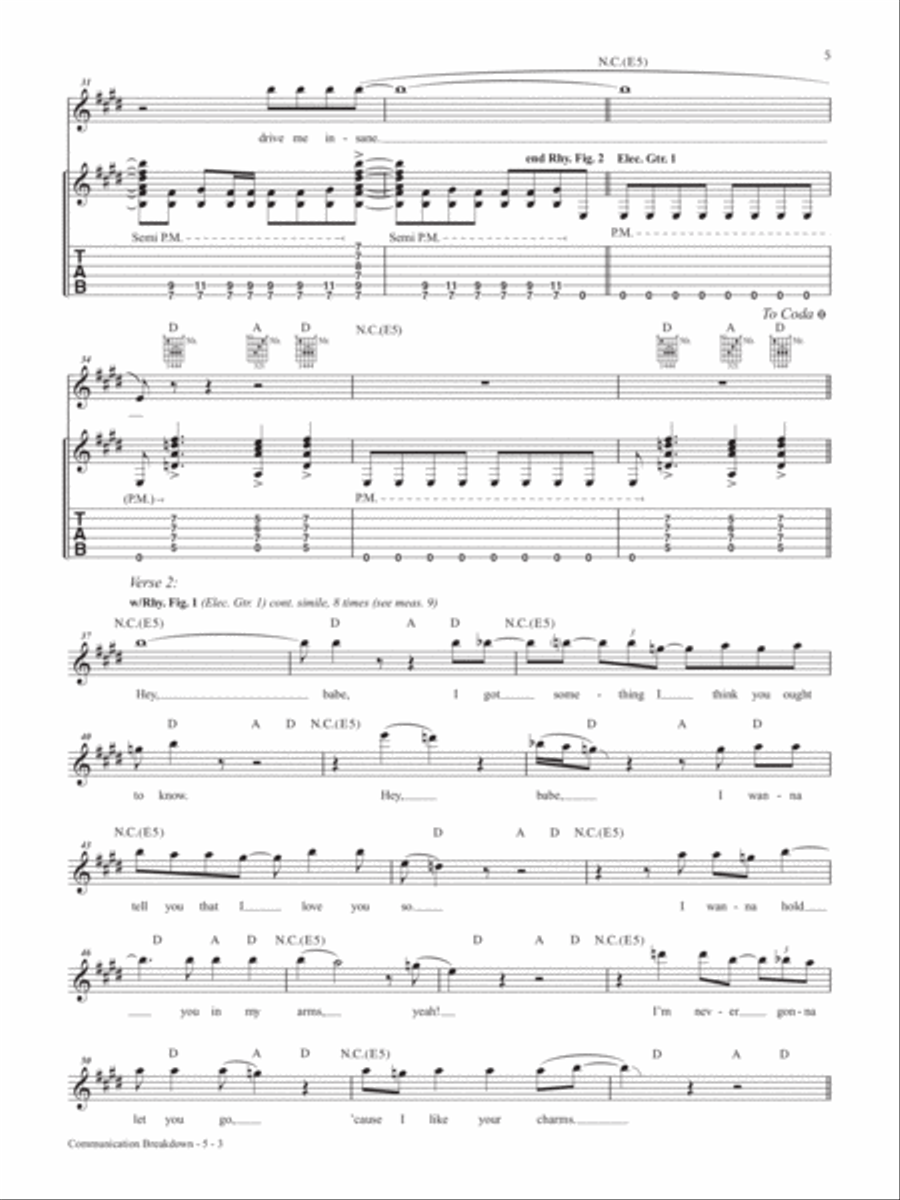 Classic Rock Guitar Play-Along Electric Guitar scores gallery preview page 6