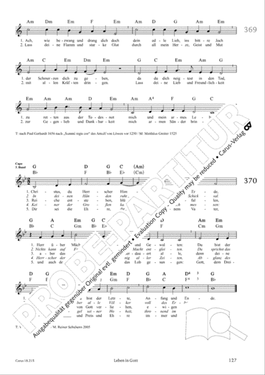 Gitarrenbuch zum Gotteslob Guitar scores gallery preview page 121