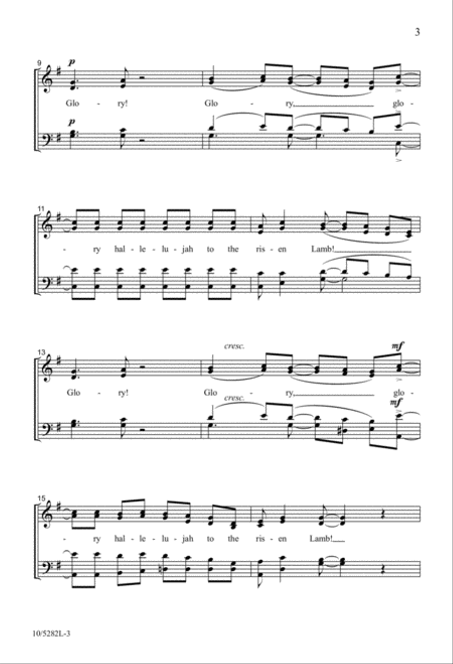 Glory Hallelujah to the Risen Lamb! 4-Part scores gallery preview page 3